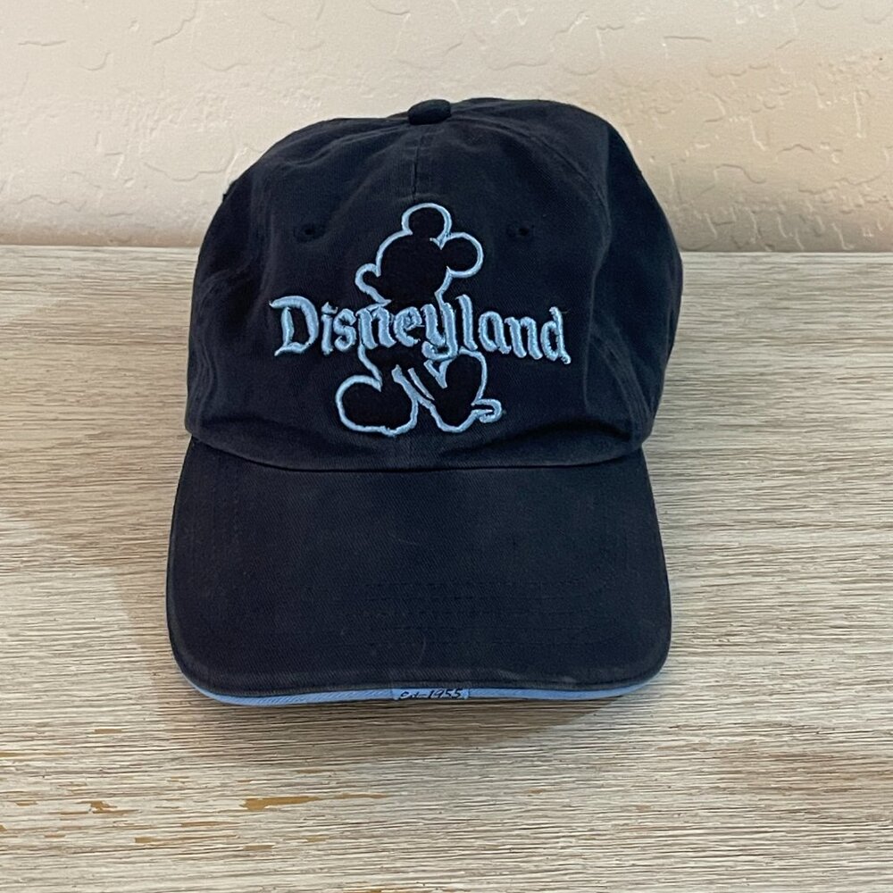 Disney Disneyland Resort Mickey Mouse Cap Hat Navy Light Blue Stitched Unisex